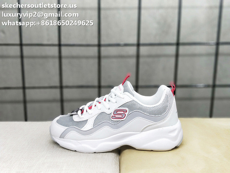 2019SS Skechers D'Lites AIRY Women Low Sneakers 88888201 Grey Red Logo 35-39